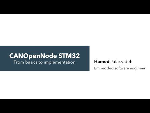 CANOpen Node STM32 From basics to coding