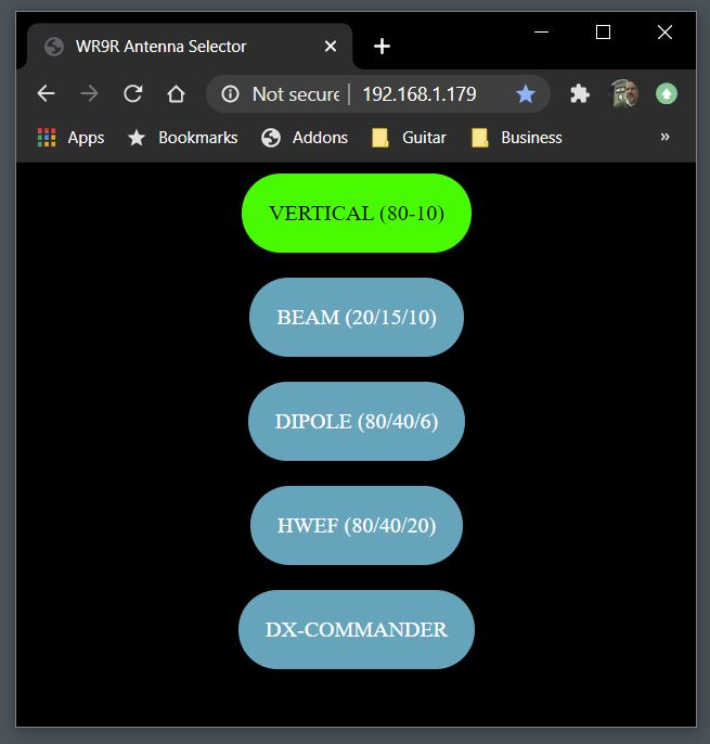 Main Operating Screen