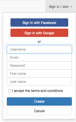 Custom signup form example