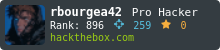 rbourgeat's hackthebox stats