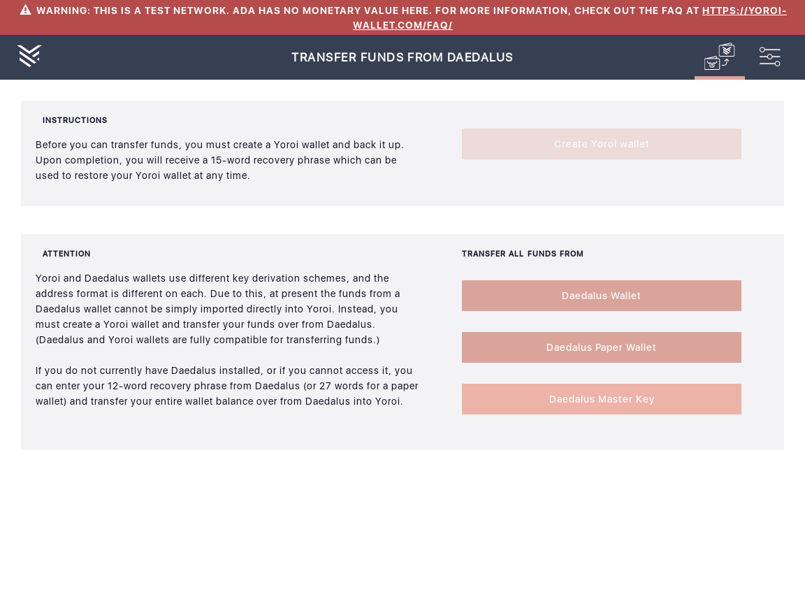 Yoroi TRANSFER FUNDS FROM DAEDALUS screen validation IT29/5_69-I see all necessary elements on TRANSFER FUNDS FROM DAEDALUS screen.png