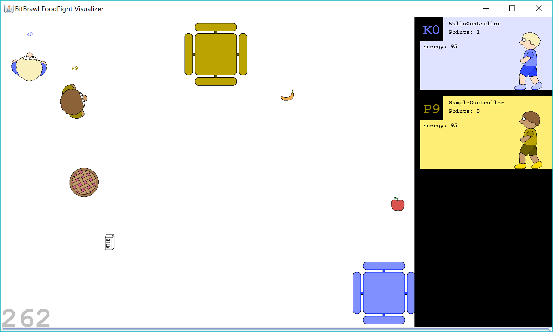 A sample field in the middle of a game