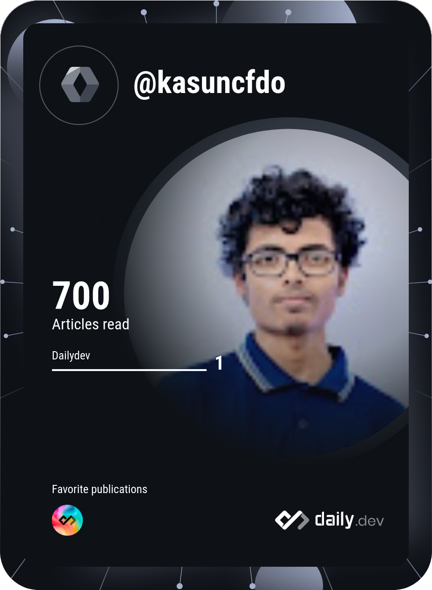 Kasun's Dev Card