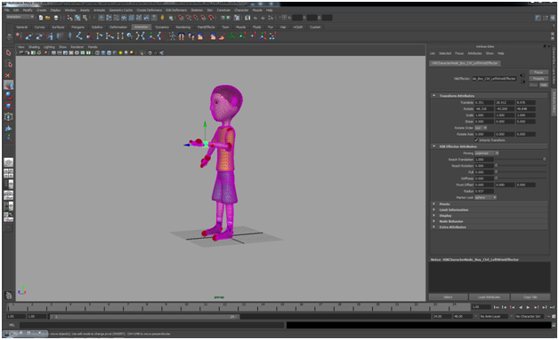 Mesh joints in maya