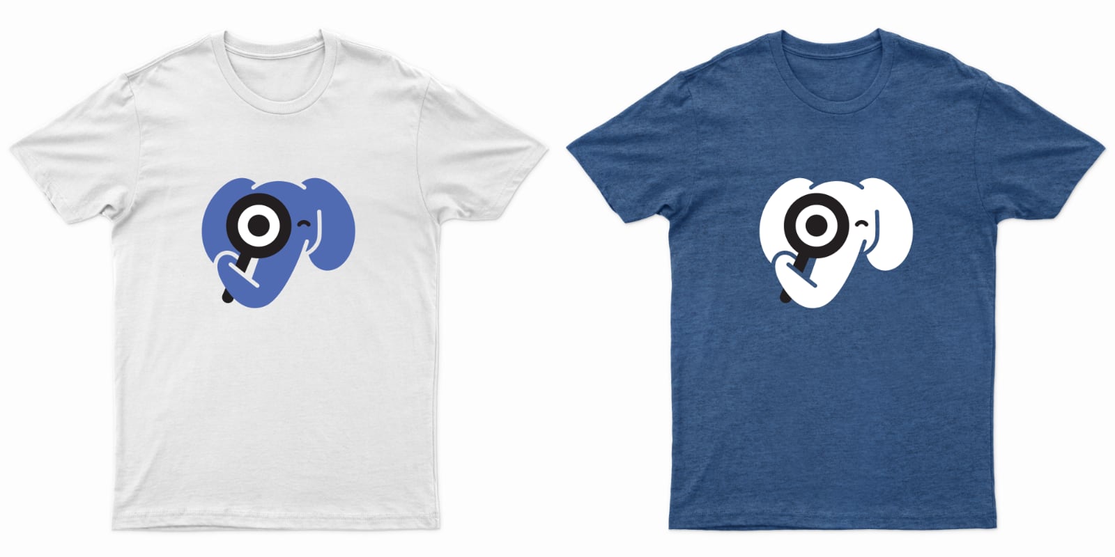 White and blue PHPStan T-shirts