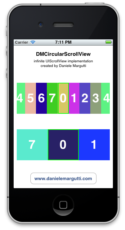 DMCircularScrollView Example Project