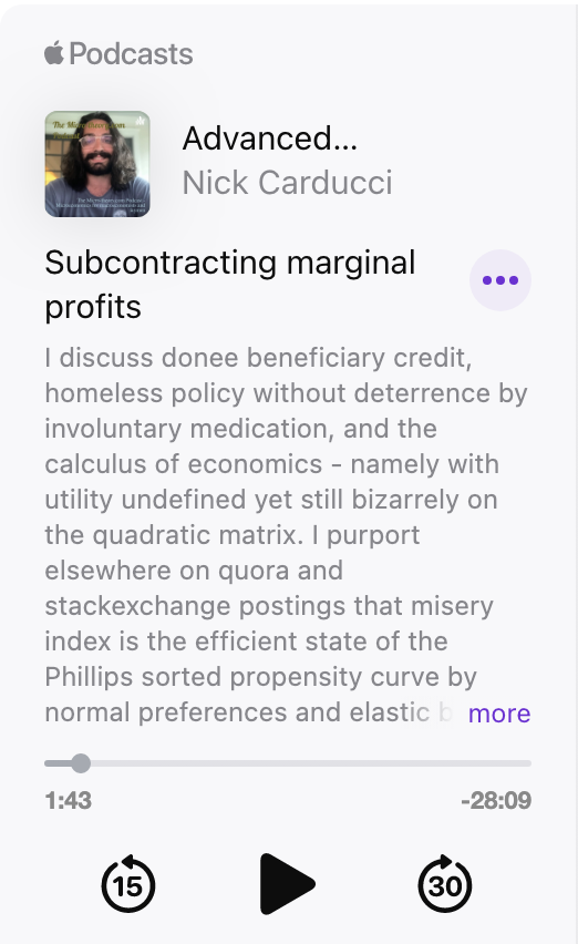 Advance Microeconomics podcast