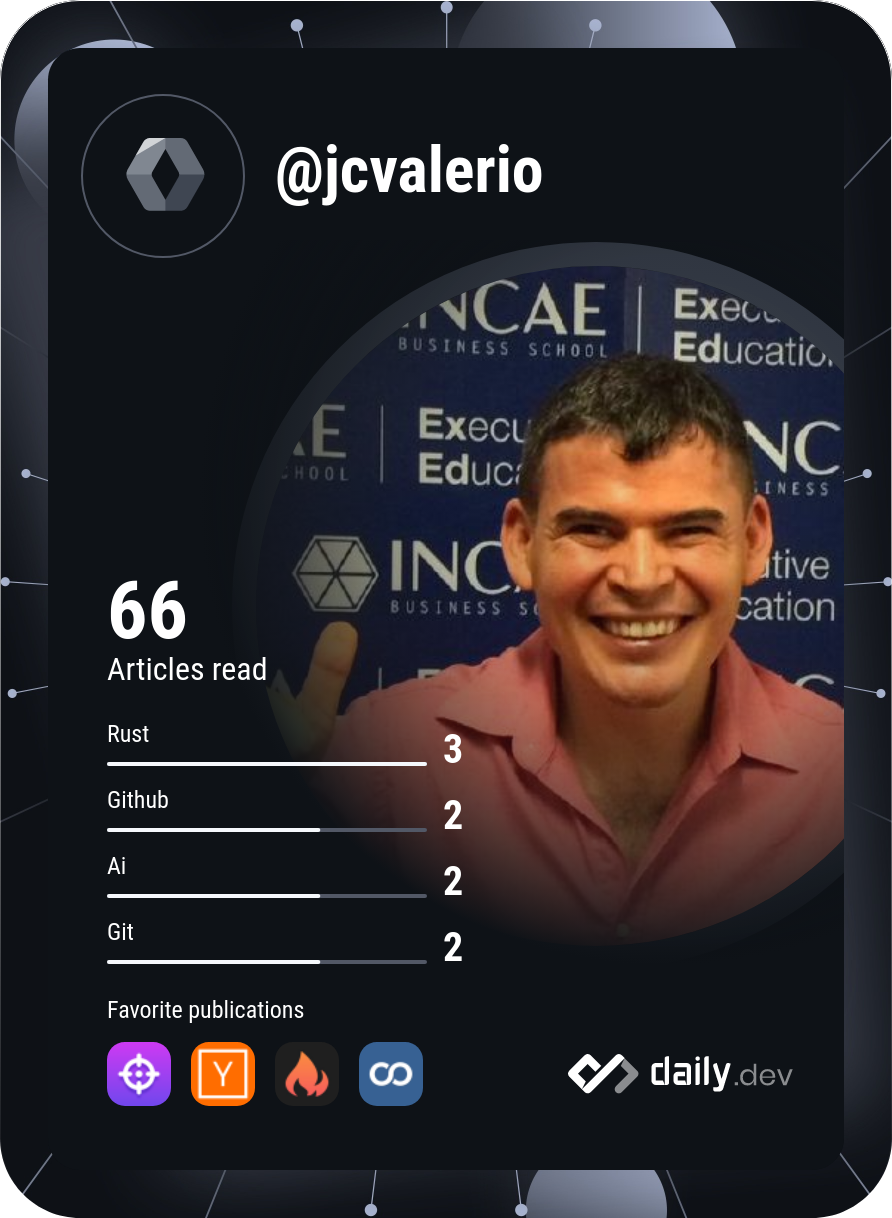 Juan Carlos Valerio's Dev Card