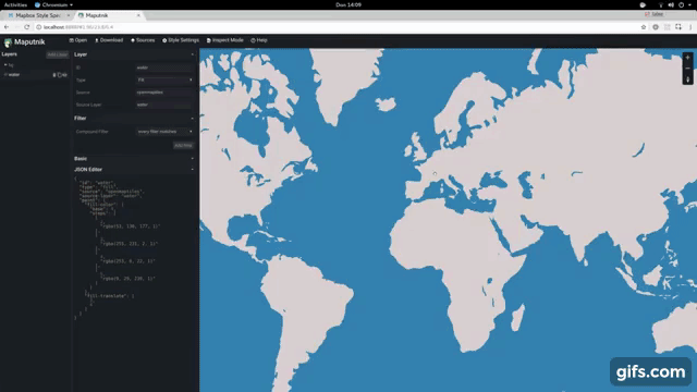 Understand and use Zoom Functions in Maputnik