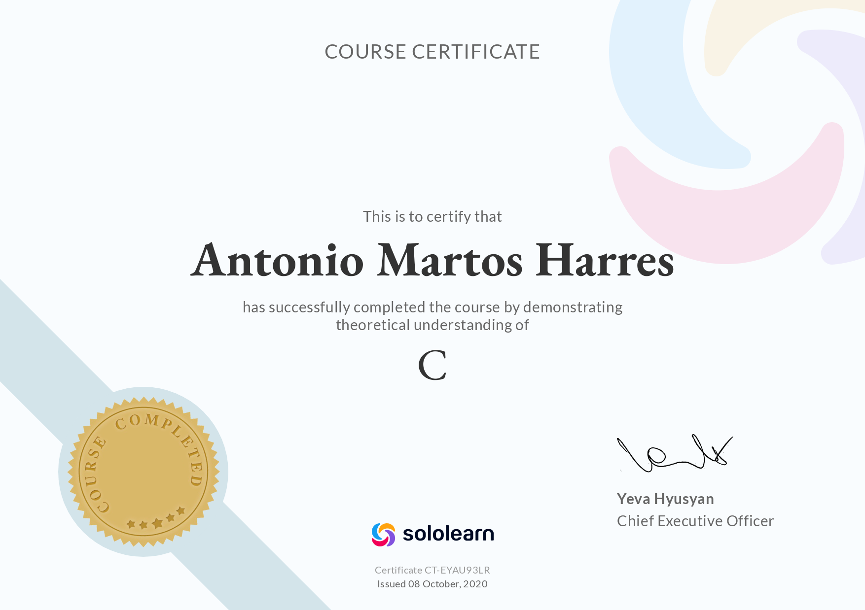 Certified in C - SoloLearn