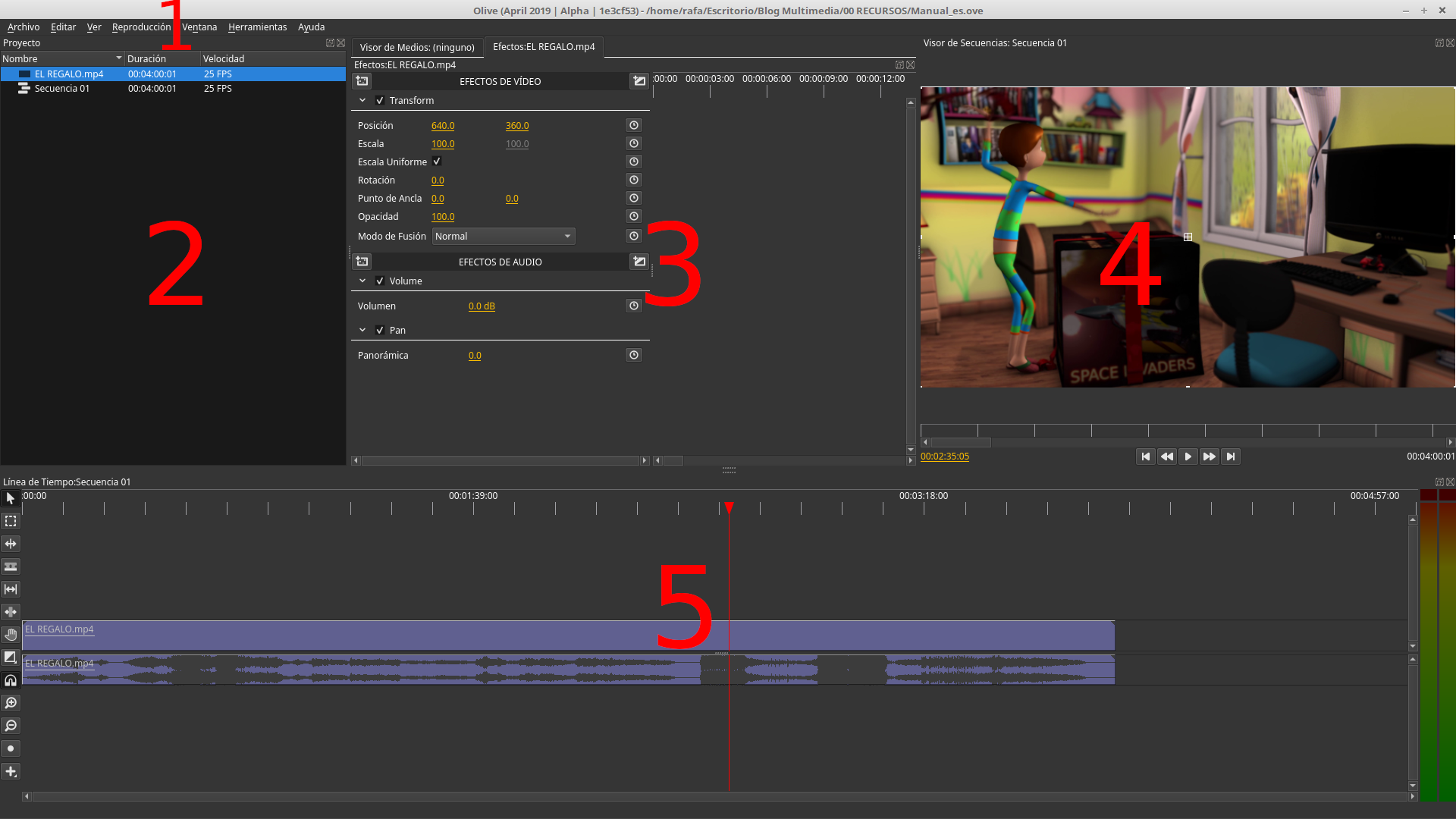 Interfraz Olive Video Editor