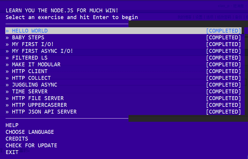 Completed NodeSchool