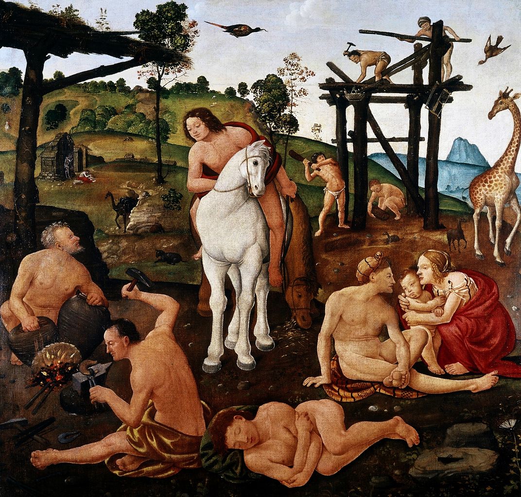 Piero di Cosimo, Vulcano e Éolo, c. 1490, têmpera e óleo sobre tela. National Gallery of Canada  