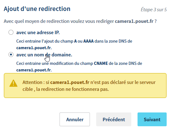 Redirections Ovh 3