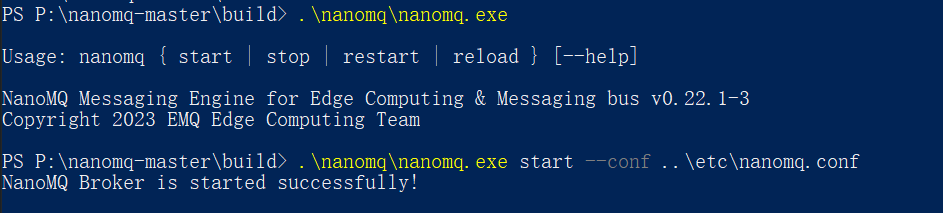 nanomq start
