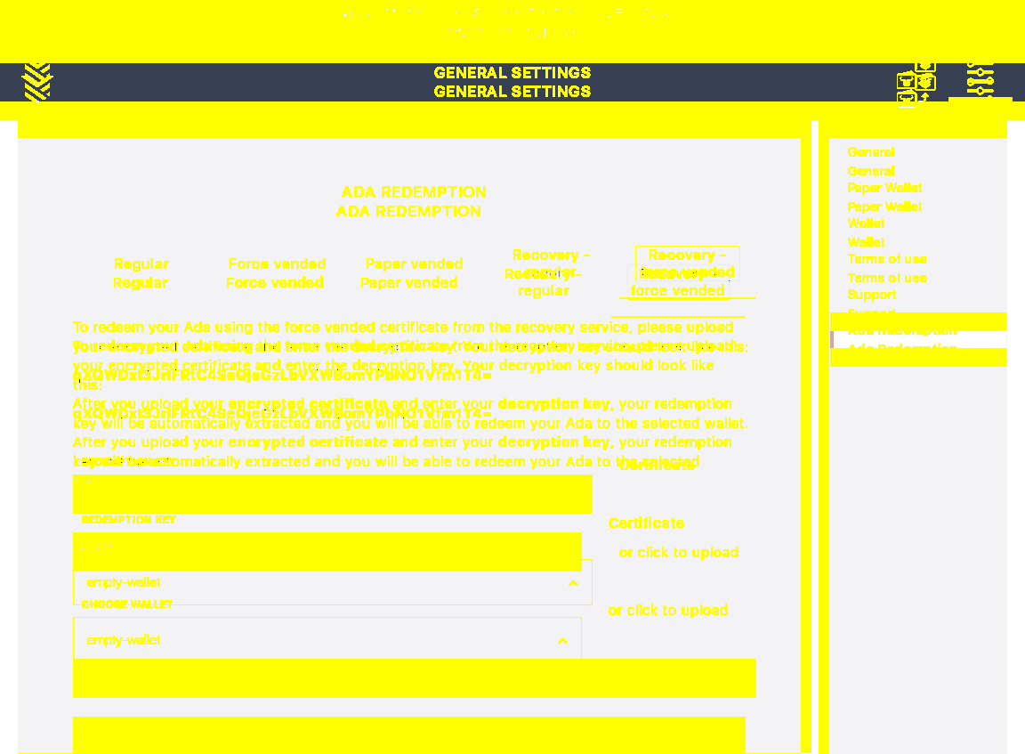 User redeems Recovery force vended encrypted PDF certificate/5_112-I click on ada redemption choices tab.png