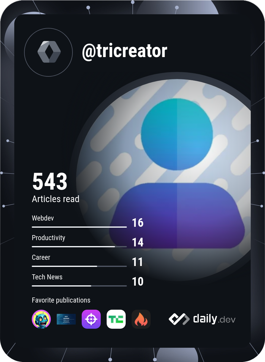 TriumphantCreatorX's Dev Card