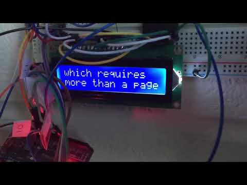 Auto scroll and auto format message LCD screen arduino