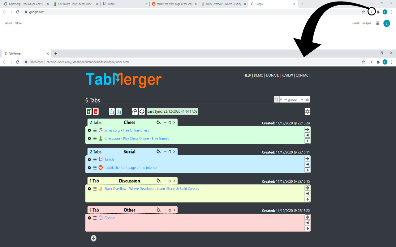 TabMerger v1.4.3 Cross-Browser Extension Walkthrough