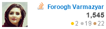 Foroogh Varmazyar at Stack Overflow