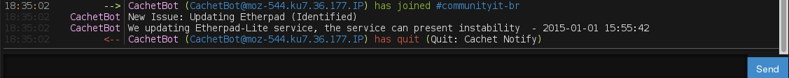 Notification on IRC