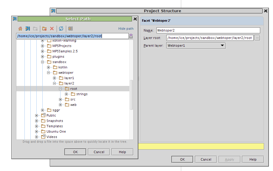 Choose layer root